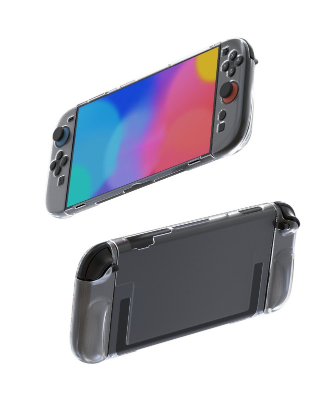 Coque Nintendo Switch 2 Transparente Grip Diamant + Joystick Caps