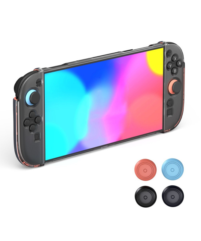 Coque Nintendo Switch 2 Joy-Con Tricolore + 4 Capuchons Joystick