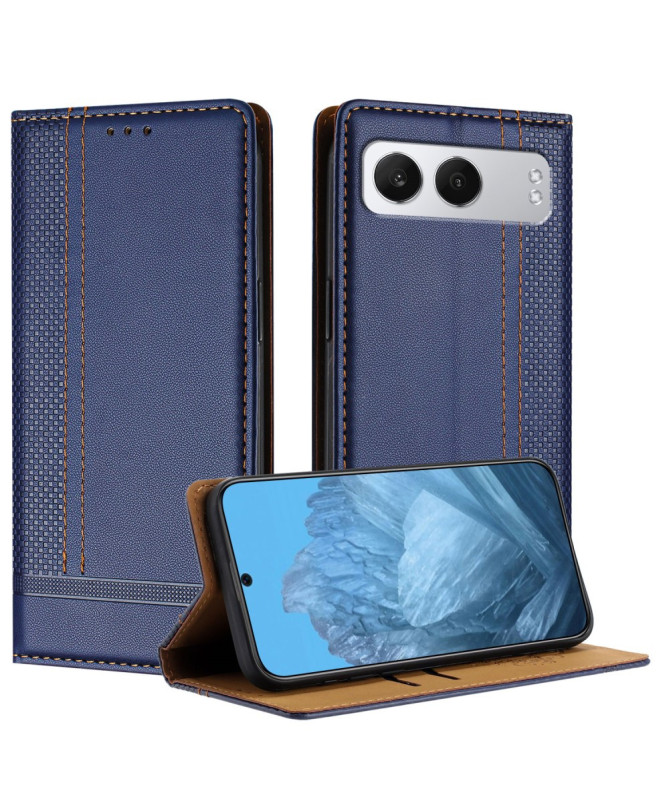 Housse OnePlus Nord 4 Lignes Structurées avec Porte-Cartes