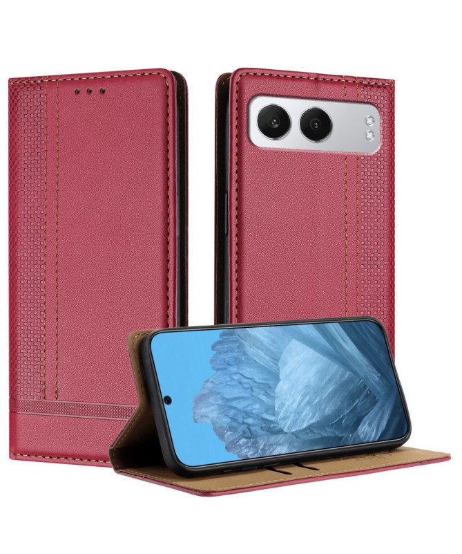 Housse OnePlus Nord 4 Lignes Structurées avec Porte-Cartes