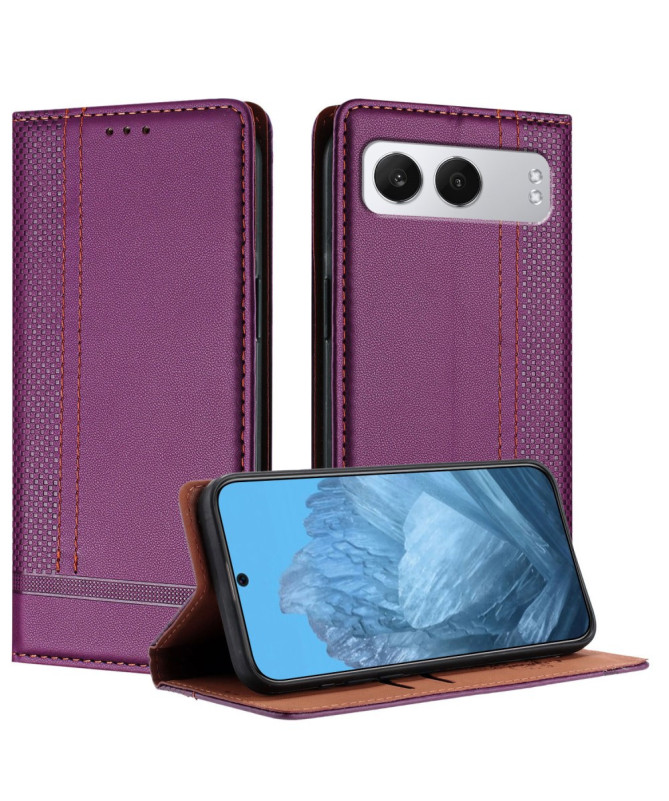 Housse OnePlus Nord 4 Lignes Structurées avec Porte-Cartes