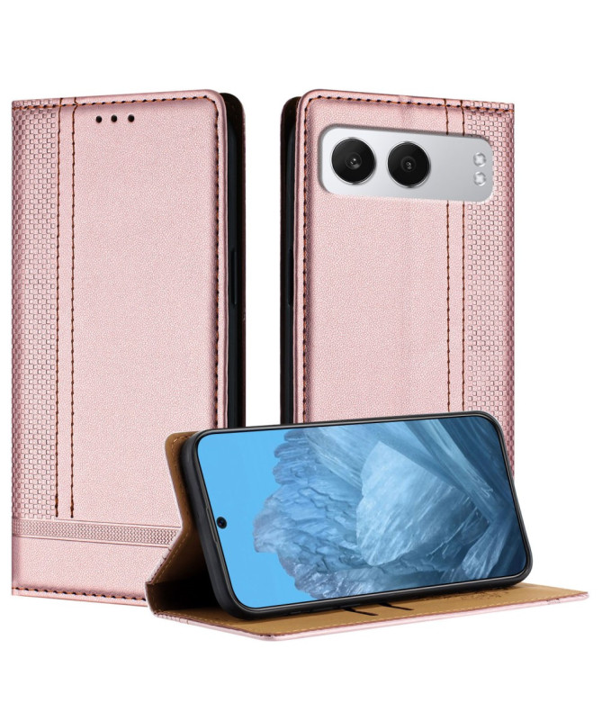 Housse OnePlus Nord 4 Lignes Structurées avec Porte-Cartes