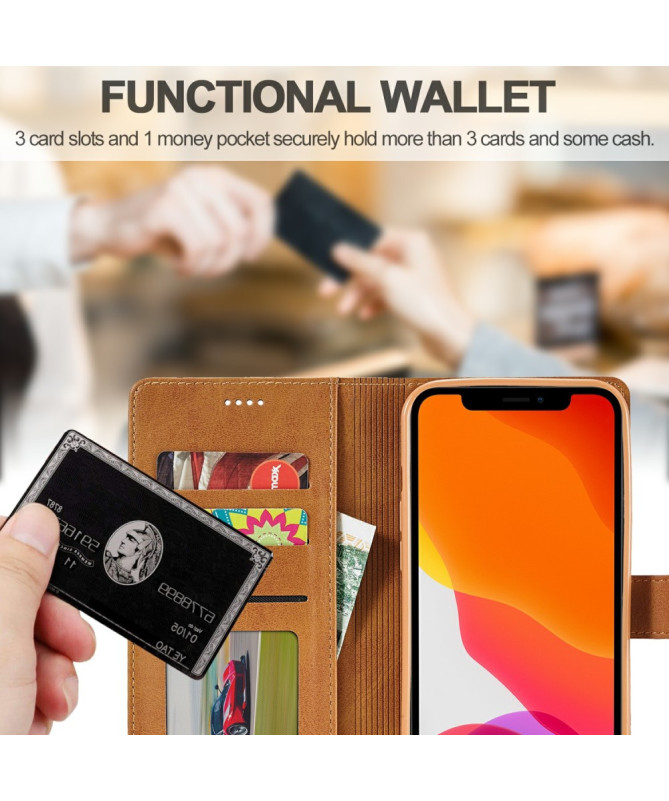 Housse iPhone 15 Pro Max Effet Cuir LC.IMEEKE