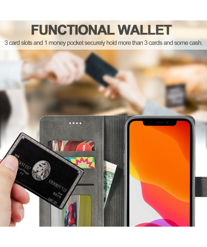 Housse iPhone 15 Pro Max Effet Cuir LC.IMEEKE