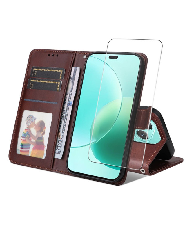 Housse Honor 400 Lite Portefeuille avec Verre Trempé Intégré