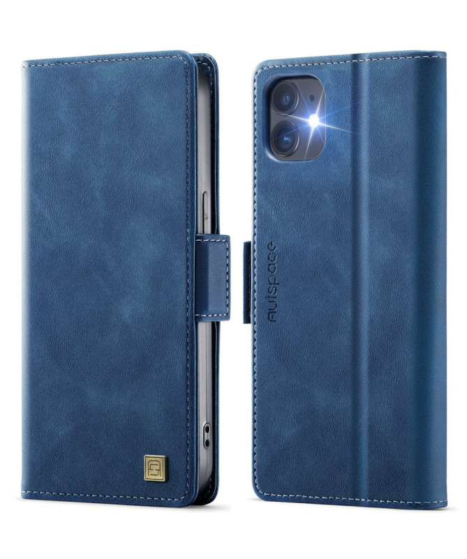 Housse iPhone 12 / 12 Pro Cuir Rétro avec Portefeuille | A11
