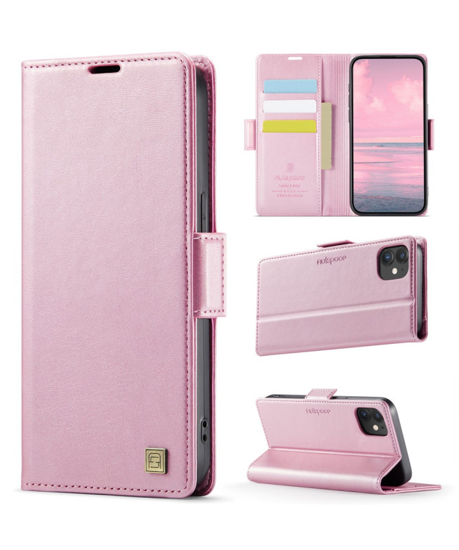 Housse iPhone 12 / 12 Pro Cuir Rétro avec Portefeuille | A11