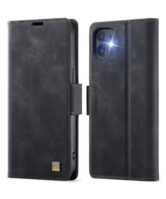 Housse iPhone 12 / 12 Pro Cuir Rétro avec Portefeuille | A11