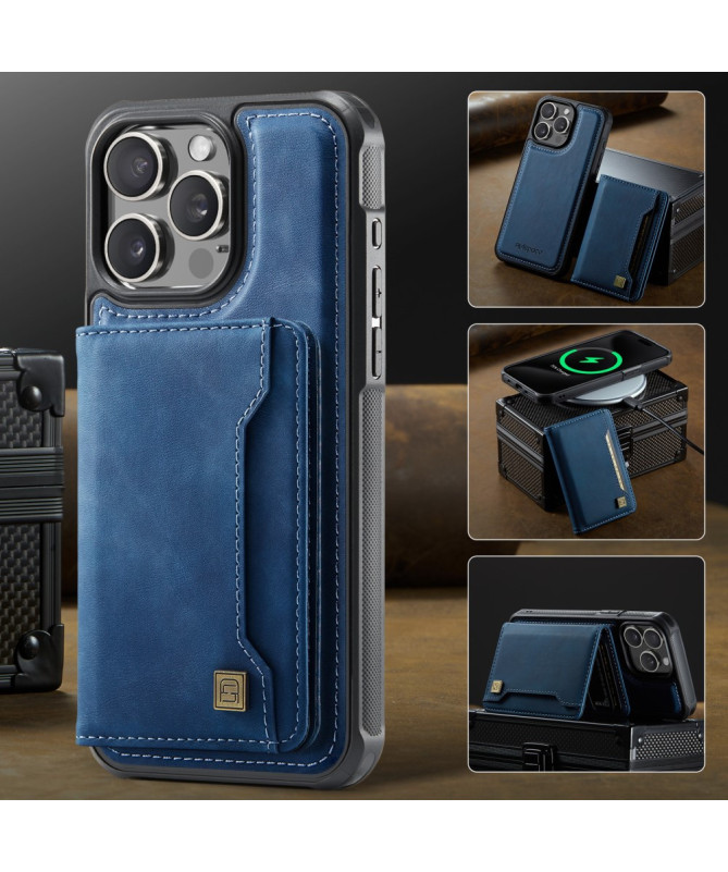 Coque iPhone 12 / 12 Pro Vintage Cuir et Porte-Cartes MagSafe