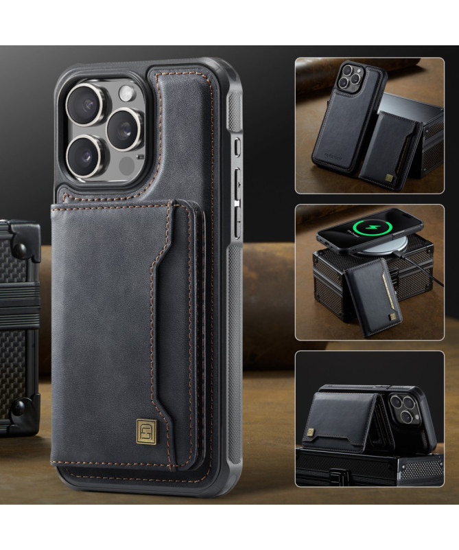 Coque iPhone 12 / 12 Pro Vintage Cuir et Porte-Cartes MagSafe