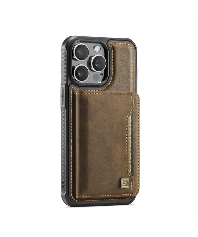 Coque iPhone 12 / 12 Pro Vintage Cuir et Porte-Cartes MagSafe
