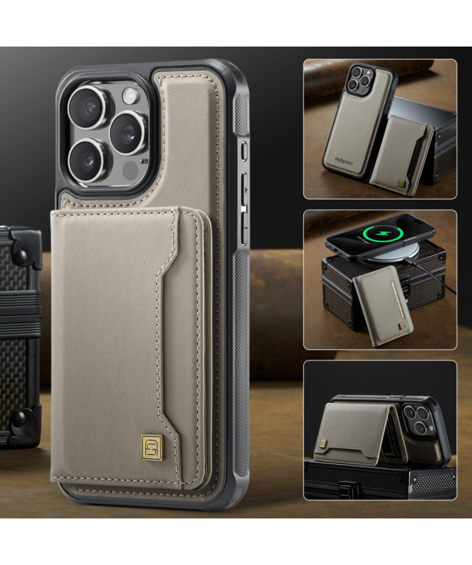 Coque iPhone 12 / 12 Pro Vintage Cuir et Porte-Cartes MagSafe