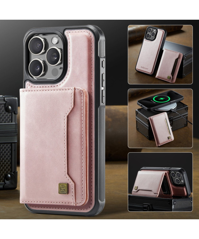 Coque iPhone 12 / 12 Pro Vintage Cuir et Porte-Cartes MagSafe