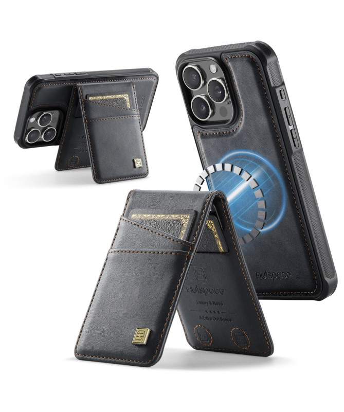 Coque iPhone 12 / 12 Pro Cuir avec Porte-Cartes Détachable