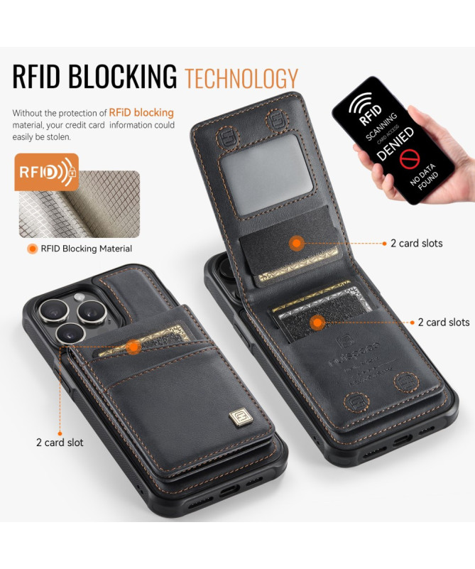 Coque iPhone 12 / 12 Pro Cuir avec Porte-Cartes Détachable