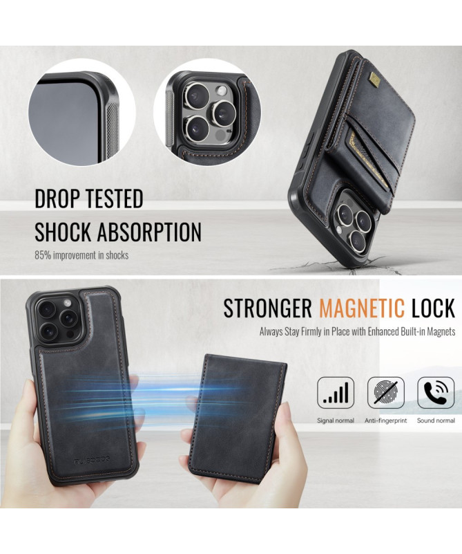 Coque iPhone 12 / 12 Pro Cuir avec Porte-Cartes Détachable