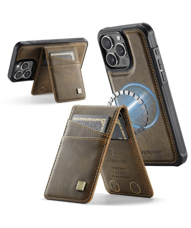 Coque iPhone 12 / 12 Pro Cuir avec Porte-Cartes Détachable