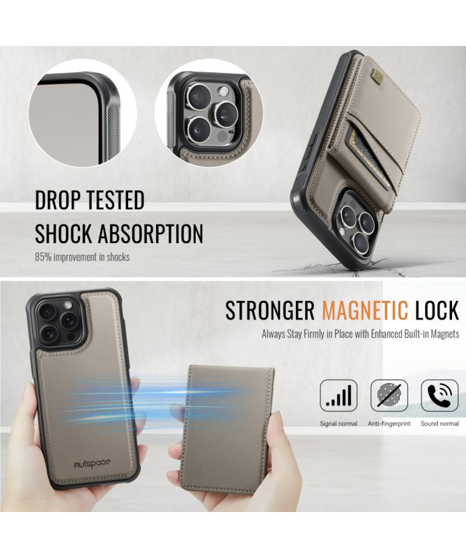 Coque iPhone 12 / 12 Pro Cuir avec Porte-Cartes Détachable