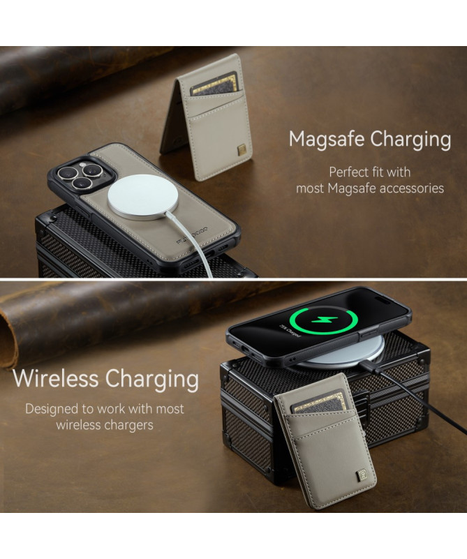 Coque iPhone 12 / 12 Pro Cuir avec Porte-Cartes Détachable