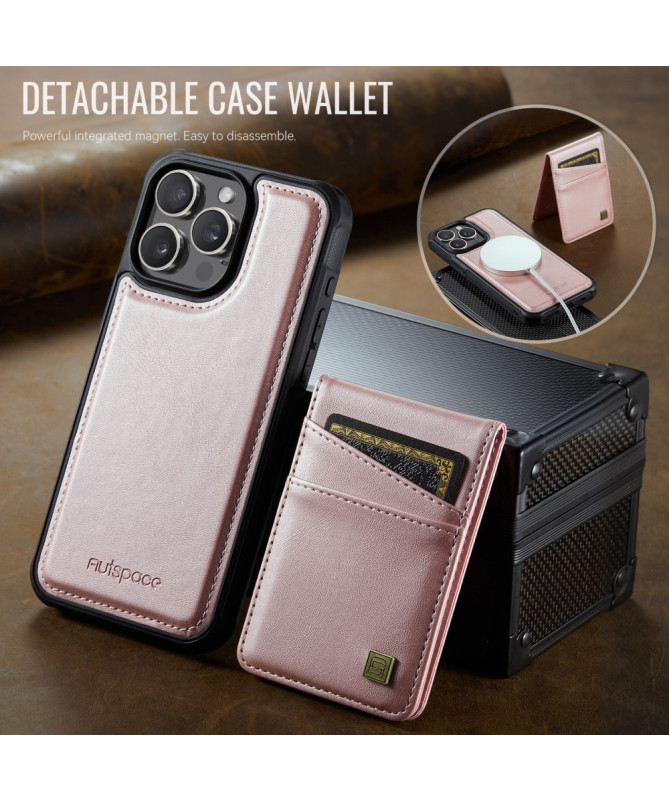 Coque iPhone 12 / 12 Pro Cuir avec Porte-Cartes Détachable