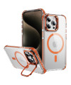 Coque iPhone 12 / 12 Pro Transparente MagSafe avec Support Métal