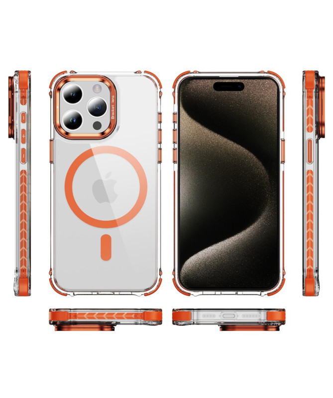 Coque iPhone 12 / 12 Pro Transparente MagSafe avec Support Métal