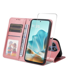 Housse Motorola Edge 60 / 60 Fusion Portefeuille avec Verre Trempé