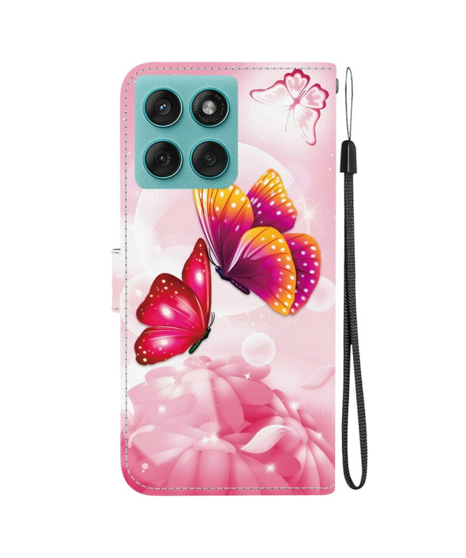Housse Motorola Edge 60 / 60 Fusion Envol Rose | Design Papillon
