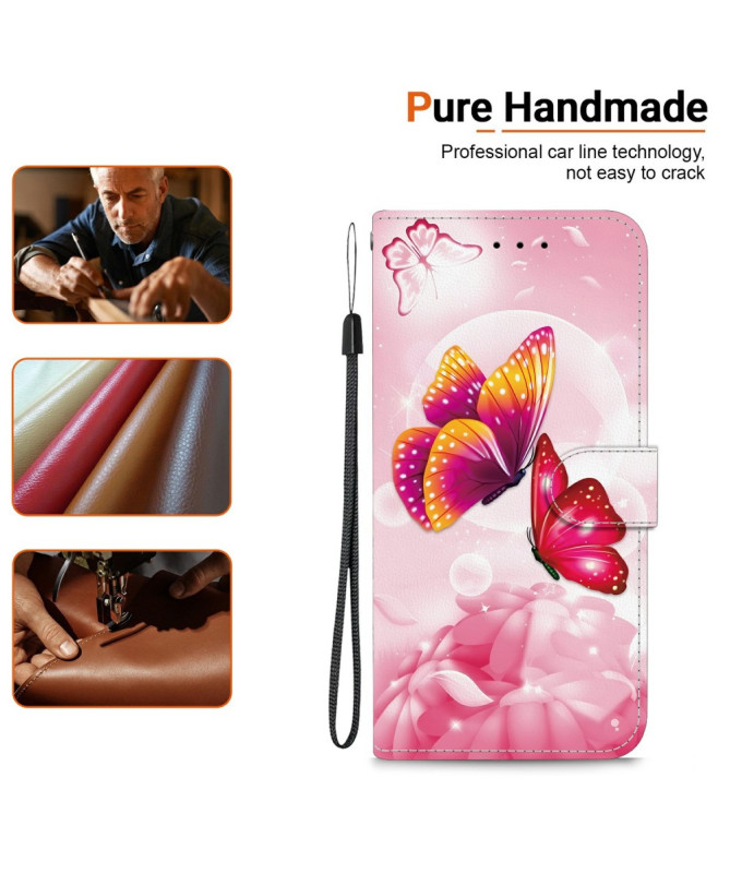 Housse Motorola Edge 60 / 60 Fusion Envol Rose | Design Papillon