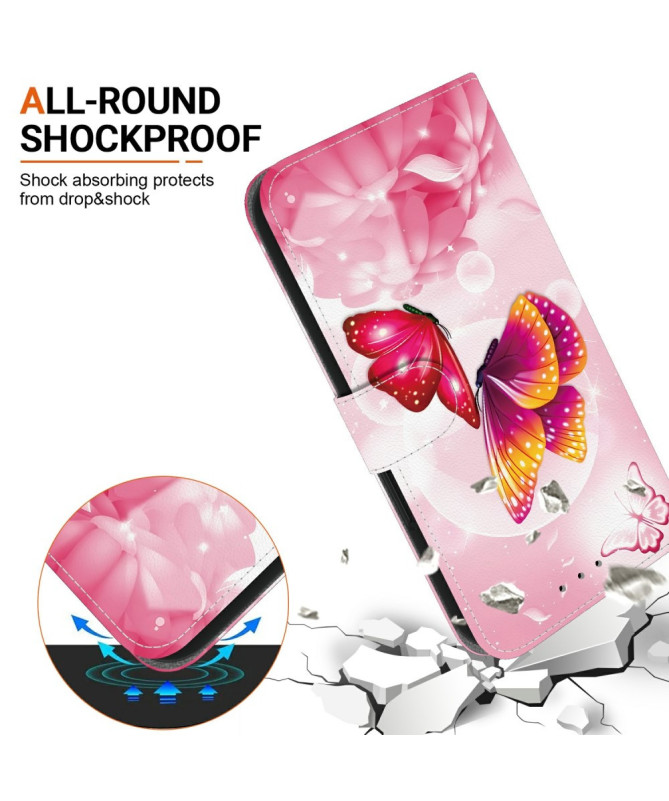 Housse Motorola Edge 60 / 60 Fusion Envol Rose | Design Papillon