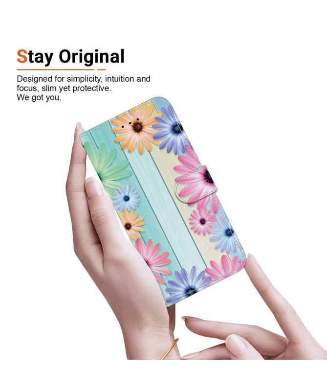Housse Motorola Edge 60 / 60 Fusion Marguerite Pastel | Design Frais