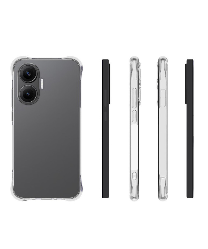 Pack Poco F7 Coque Transparente + Verre Trempé