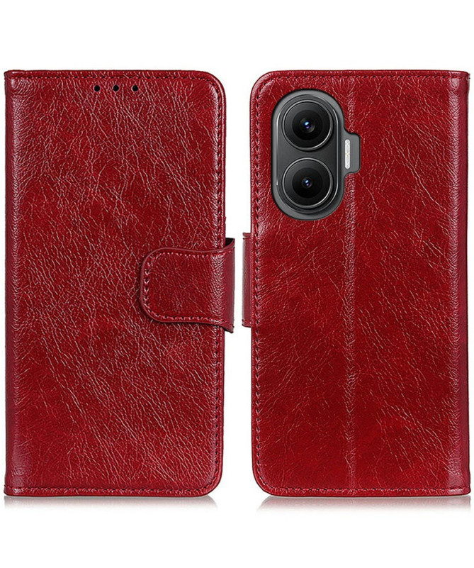 Housse Poco F7 Style Cuir Vieilli