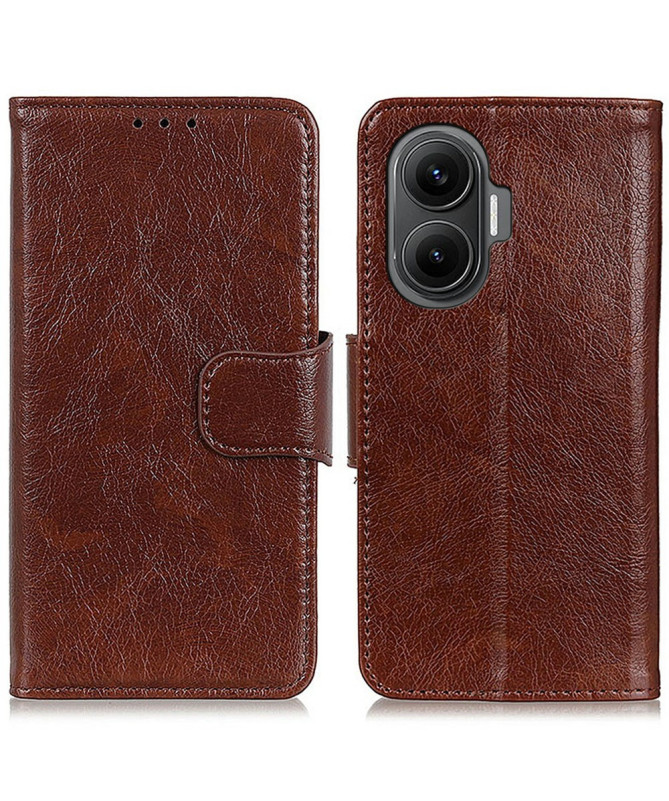 Housse Poco F7 Style Cuir Vieilli