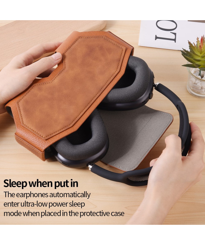 Étui AirPods Max Vintage Business en Simili Cuir