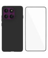 Motorola Edge 60 Pro | Coque Noire Mat avec Verre Trempé