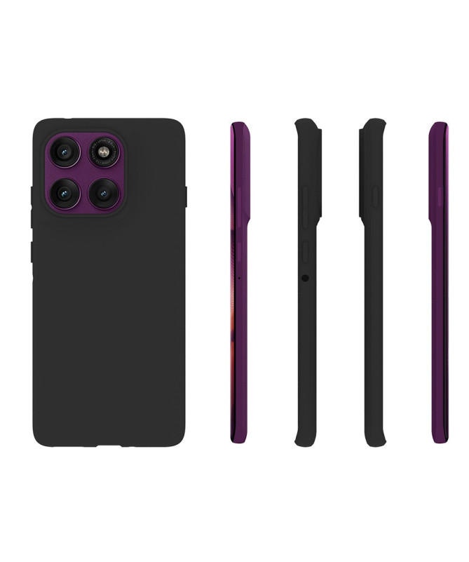 Motorola Edge 60 Pro | Coque Noire Mat avec Verre Trempé