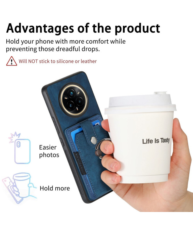 ORSO | Coque Realme 14 Pro Plus 5G avec porte-cartes et anneau