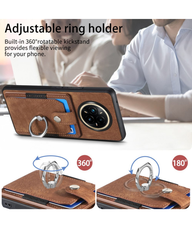 ORSO | Coque Realme 14 Pro Plus 5G avec porte-cartes et anneau