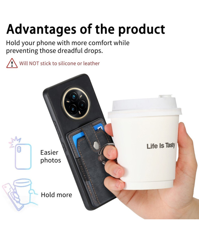 ORSO | Coque Realme 14 Pro Plus 5G avec porte-cartes et anneau