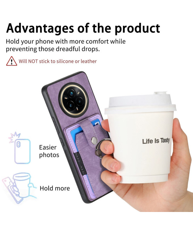 ORSO | Coque Realme 14 Pro Plus 5G avec porte-cartes et anneau