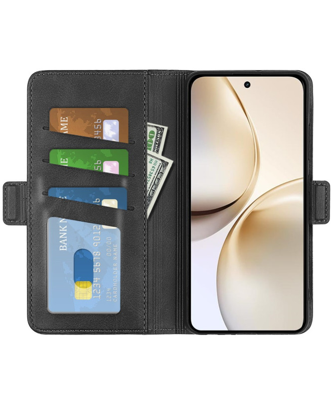 Étui Realme 14 Pro Plus 5G portefeuille revêtement simili cuir mat