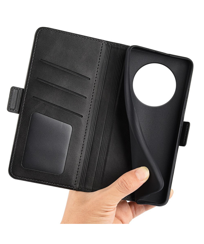 Étui Realme 14 Pro Plus 5G portefeuille revêtement simili cuir mat