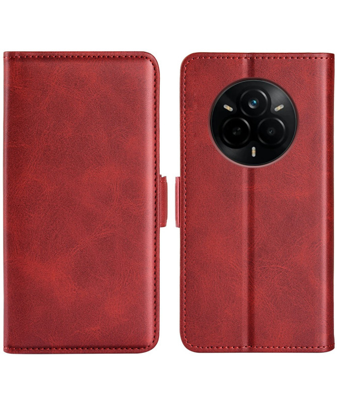 Étui Realme 14 Pro Plus 5G portefeuille revêtement simili cuir mat