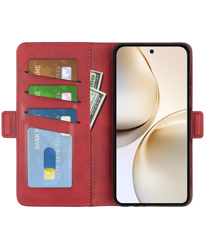 Étui Realme 14 Pro Plus 5G portefeuille revêtement simili cuir mat