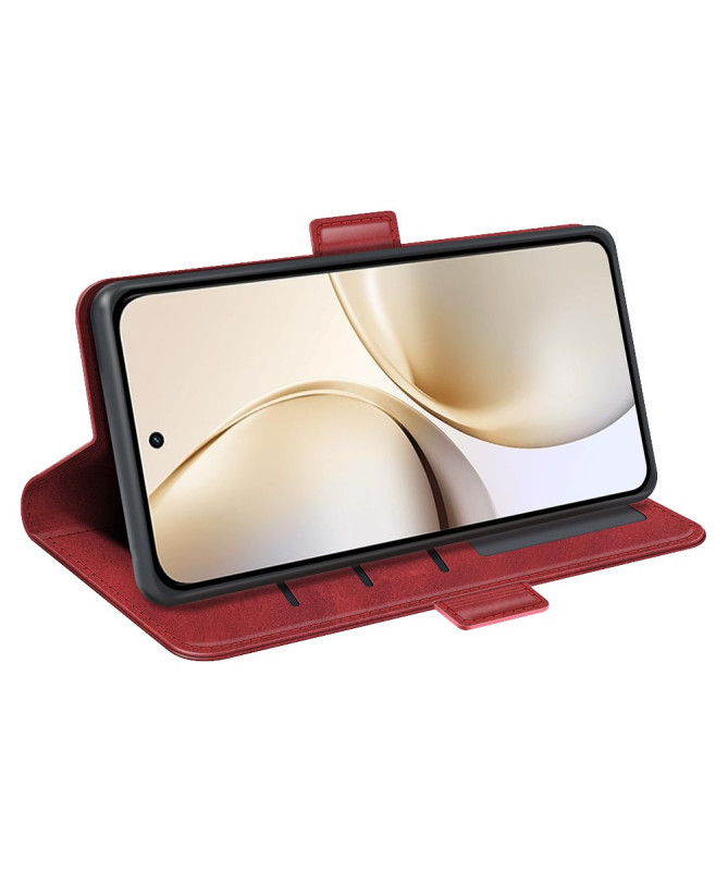 Étui Realme 14 Pro Plus 5G portefeuille revêtement simili cuir mat