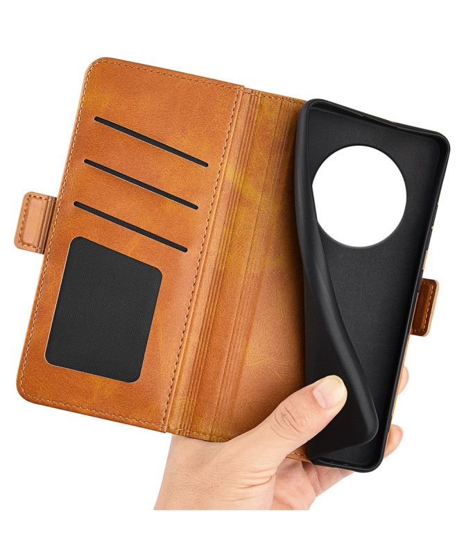 Étui Realme 14 Pro Plus 5G portefeuille revêtement simili cuir mat