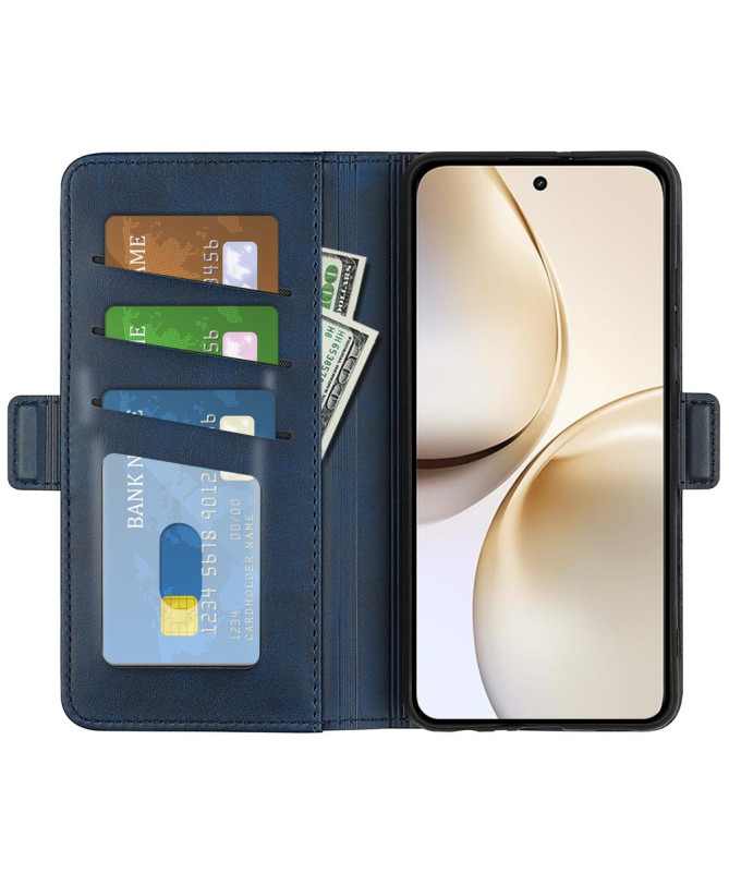 Étui Realme 14 Pro Plus 5G portefeuille revêtement simili cuir mat