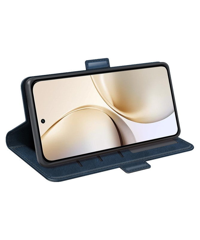 Étui Realme 14 Pro Plus 5G portefeuille revêtement simili cuir mat