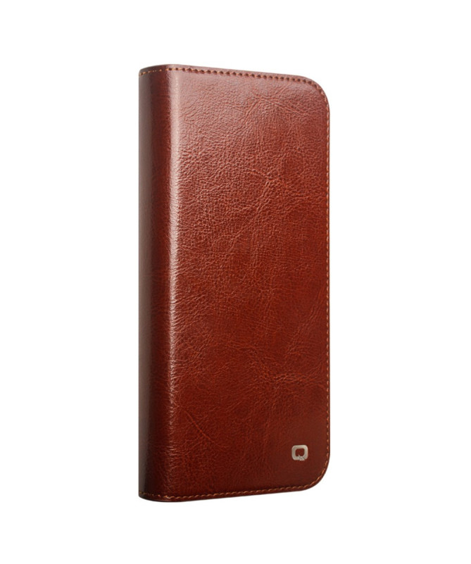 Housse iPhone 16 Plus fait main en cuir véritable